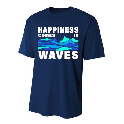 Happiness Comes In Waves Performance Sprint T-Shirt