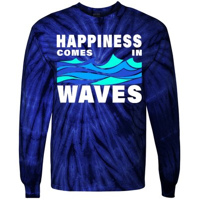 Happiness Comes In Waves Tie-Dye Long Sleeve Shirt