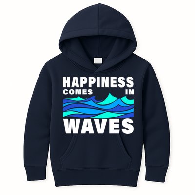 Happiness Comes In Waves Kids Hoodie