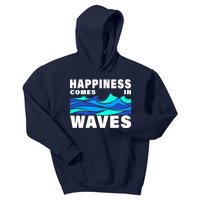 Happiness Comes In Waves Kids Hoodie