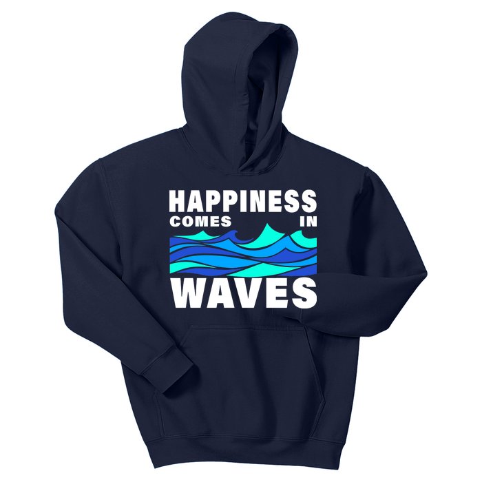 Happiness Comes In Waves Kids Hoodie