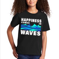 Happiness Comes In Waves Kids T-Shirt