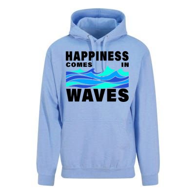 Happiness Comes In Waves Unisex Surf Hoodie