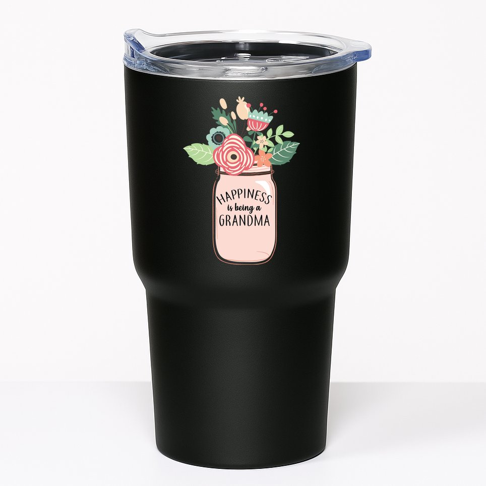 Happiness Is Being A Grandma Flower Tumbler