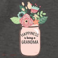Happiness Is Being A Grandma Flower Vector Backpack