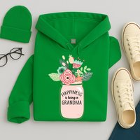 Happiness Is Being A Grandma Flower Hoodie