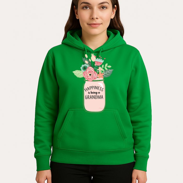 Happiness Is Being A Grandma Flower Hoodie