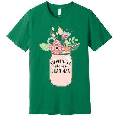 Happiness Is Being A Grandma Flower Premium T-Shirt