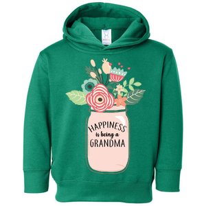 Happiness Is Being A Grandma Flower Toddler Hoodie