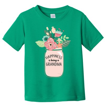 Happiness Is Being A Grandma Flower Toddler T-Shirt