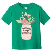 Happiness Is Being A Grandma Flower Toddler T-Shirt