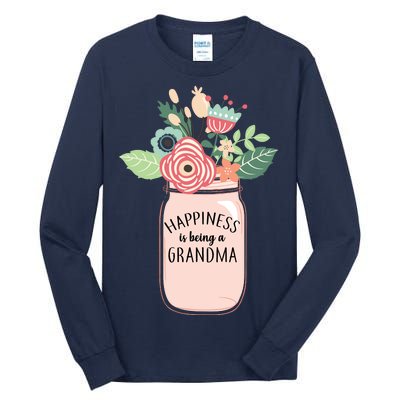 Happiness Is Being A Grandma Flower Tall Long Sleeve T-Shirt