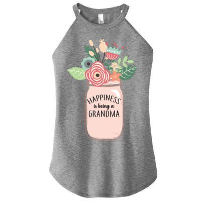 Happiness Is Being A Grandma Flower Women’s Perfect Tri Rocker Tank