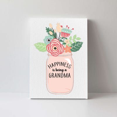 Happiness Is Being A Grandma Flower Canvas