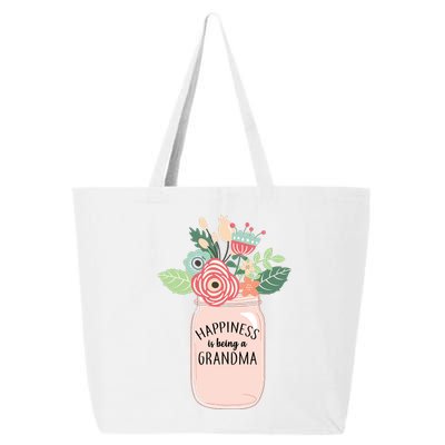 Happiness Is Being A Grandma Flower 25L Jumbo Tote