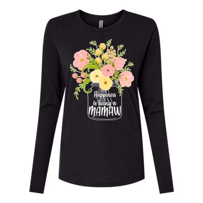 Happiness Is Being A Mamaw Womens Cotton Relaxed Long Sleeve T-Shirt