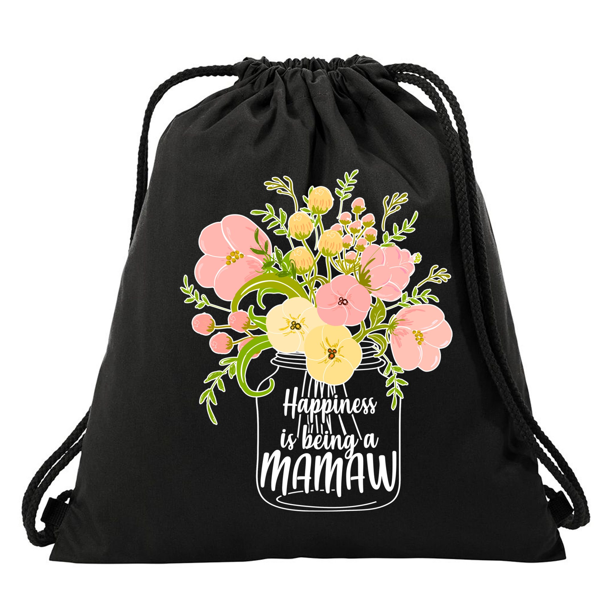Happiness Is Being A Mamaw Drawstring Bag
