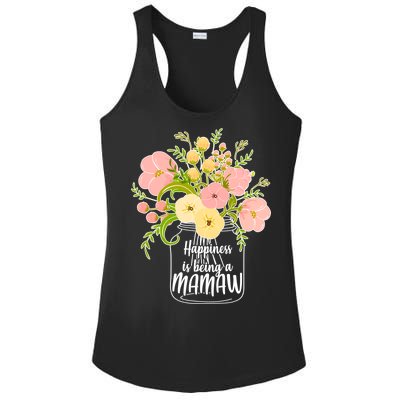 Happiness Is Being A Mamaw Ladies PosiCharge Competitor Racerback Tank