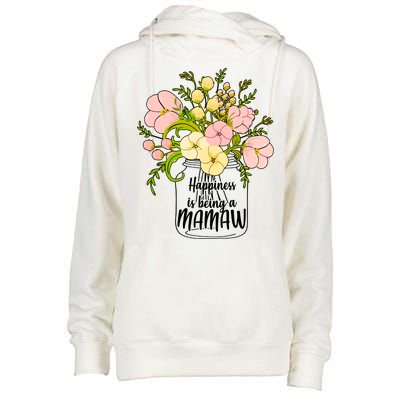 Happiness Is Being A Mamaw Womens Funnel Neck Pullover Hood