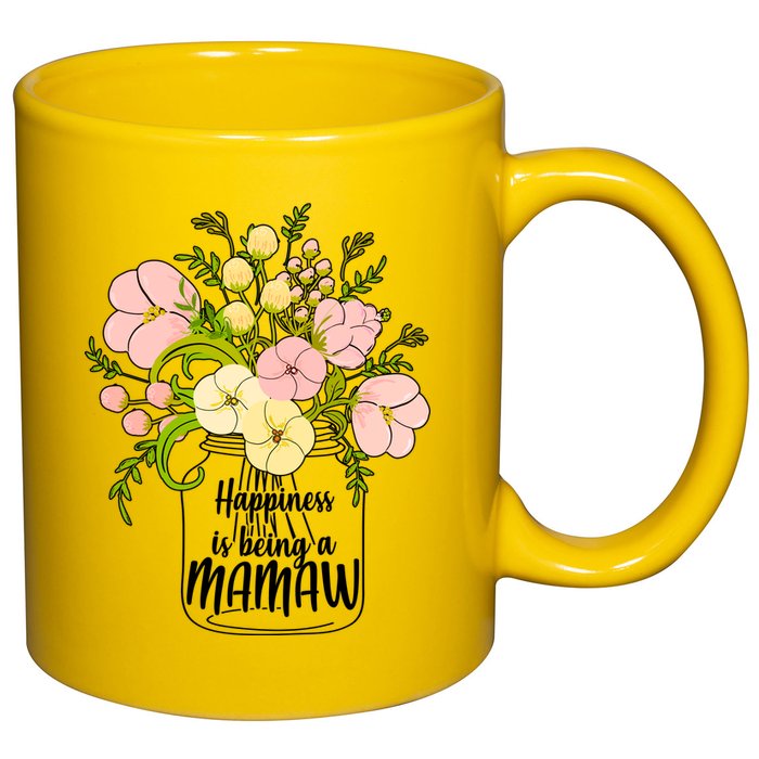 Happiness Is Being A Mamaw 11oz C Handle Ceramic Mug