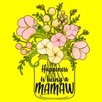 Happiness Is Being A Mamaw 11oz C Handle Ceramic Mug
