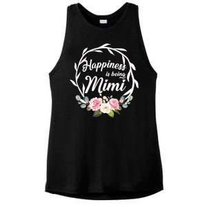 Happiness Is Being A Mimi Ladies PosiCharge Tri-Blend Wicking Tank