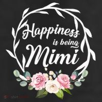 Happiness Is Being A Mimi 7 Panel Mesh Trucker Snapback Hat