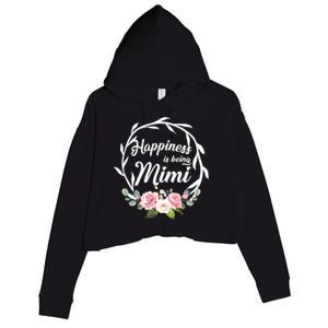 Happiness Is Being A Mimi Crop Fleece Hoodie