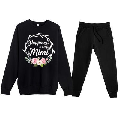 Happiness Is Being A Mimi Premium Crewneck Sweatsuit Set