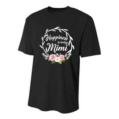Happiness Is Being A Mimi Youth Performance Sprint T-Shirt