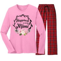 Happiness Is Being A Mimi Women's Long Sleeve Flannel Pajama Set 