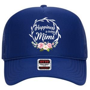 Happiness Is Being A Mimi High Crown Mesh Back Trucker Hat