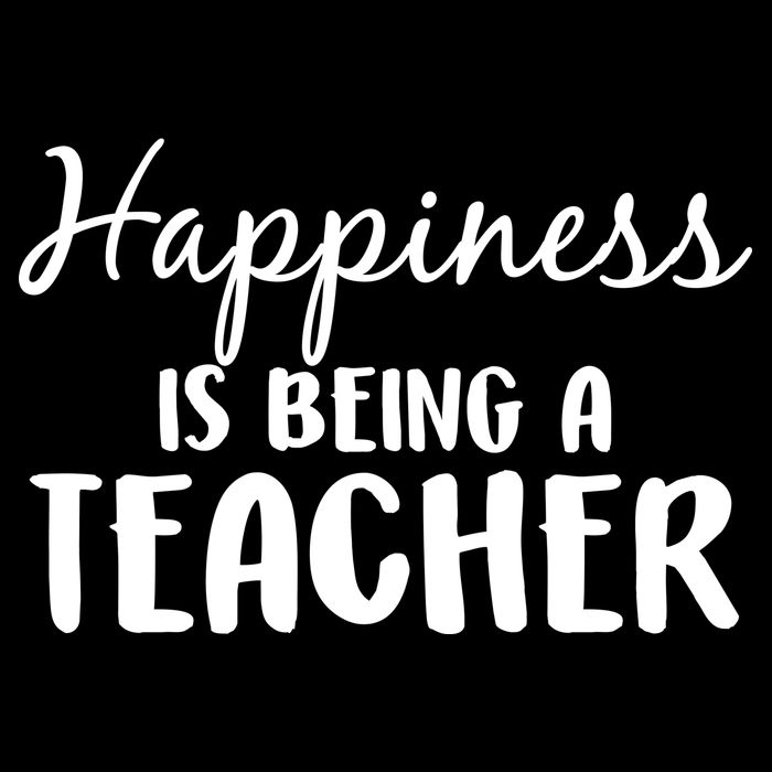 Happiness Is Being A Teacher Cropped Pullover Crew