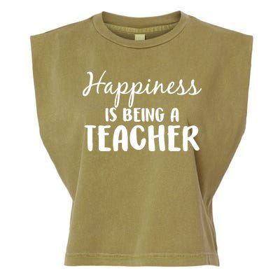 Happiness Is Being A Teacher Garment-Dyed Women's Muscle Tee