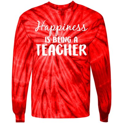 Happiness Is Being A Teacher Tie-Dye Long Sleeve Shirt