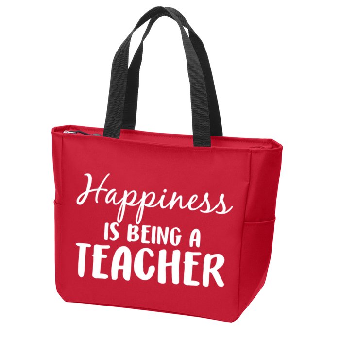 Happiness Is Being A Teacher Zip Tote Bag