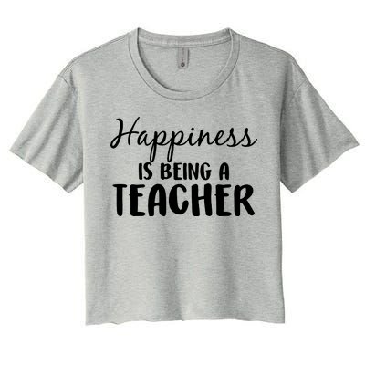 Happiness Is Being A Teacher Women's Crop Top Tee