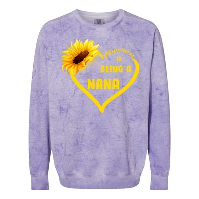 Happiness Is Being Called Nana Sunflower Colorblast Crewneck Sweatshirt