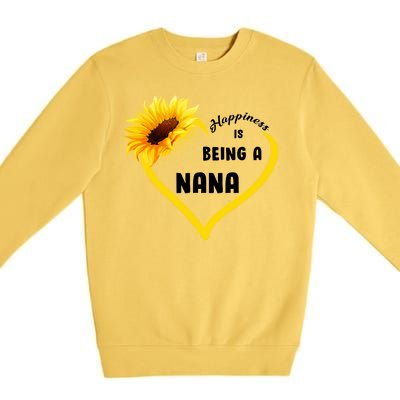 Happiness Is Being Called Nana Sunflower Premium Crewneck Sweatshirt