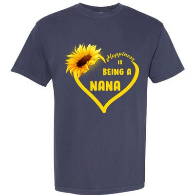 Happiness Is Being Called Nana Sunflower Garment-Dyed Heavyweight T-Shirt