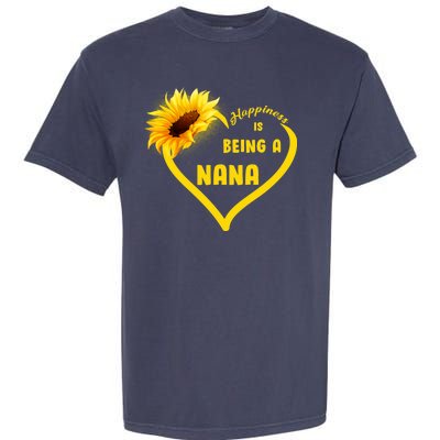 Happiness Is Being Called Nana Sunflower Garment-Dyed Heavyweight T-Shirt