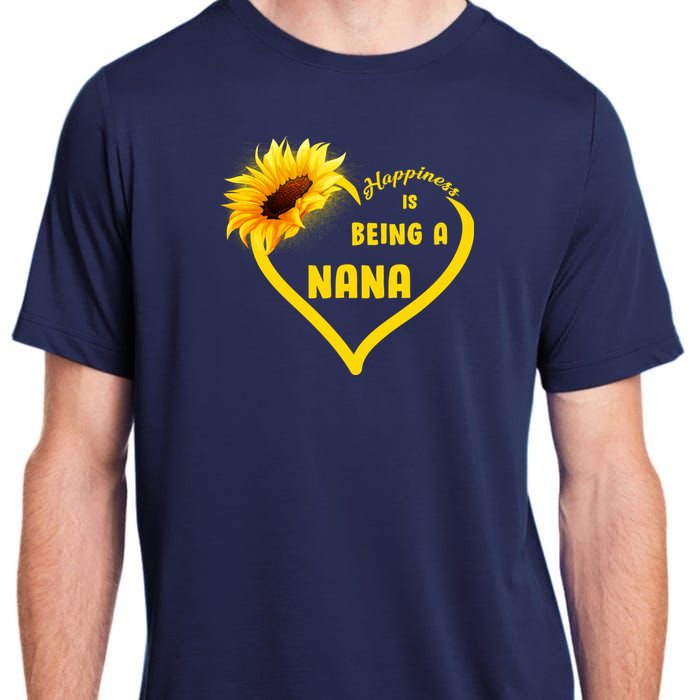 Happiness Is Being Called Nana Sunflower Adult ChromaSoft Performance T-Shirt