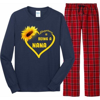 Happiness Is Being Called Nana Sunflower Long Sleeve Pajama Set