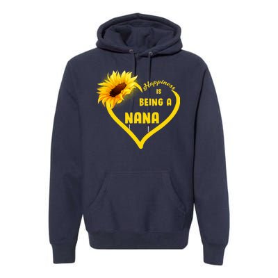 Happiness Is Being Called Nana Sunflower Premium Hoodie