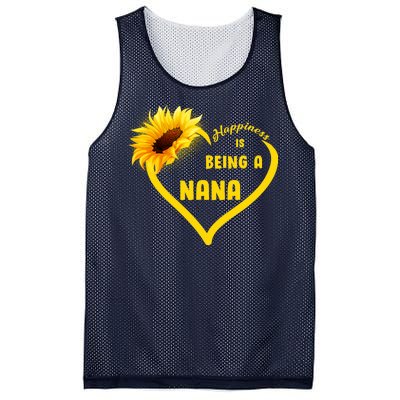 Happiness Is Being Called Nana Sunflower Mesh Reversible Basketball Jersey Tank