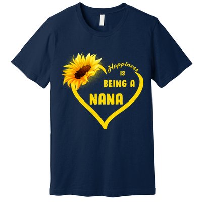 Happiness Is Being Called Nana Sunflower Premium T-Shirt