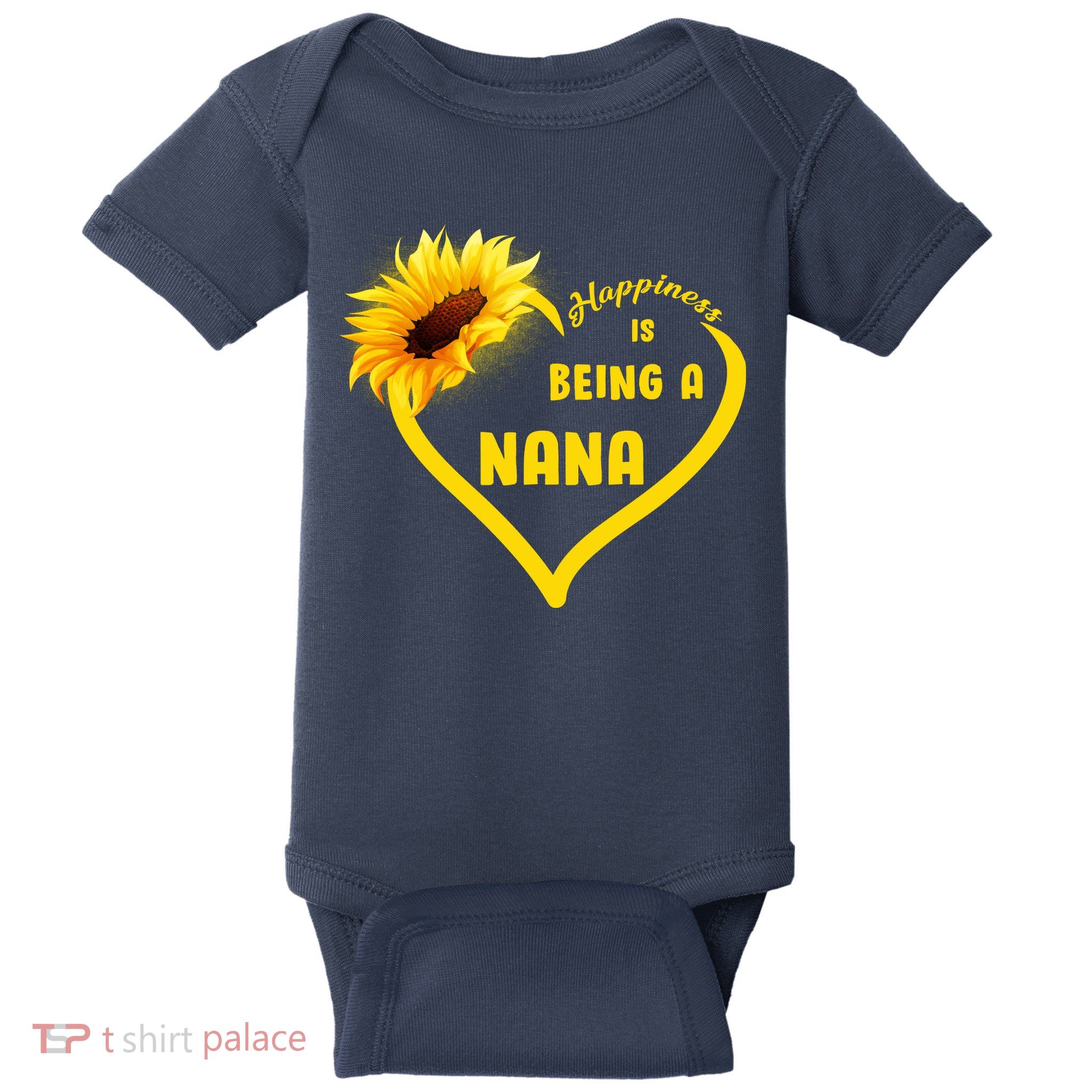 Happiness Is Being Called Nana Sunflower Baby Bodysuit