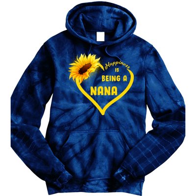 Happiness Is Being Called Nana Sunflower Tie Dye Hoodie