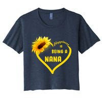 Happiness Is Being Called Nana Sunflower Crop Top