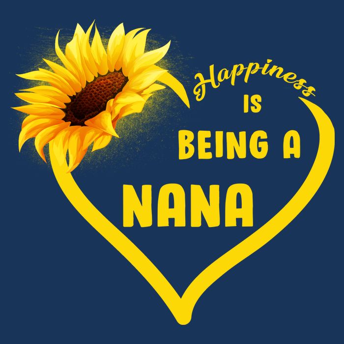 Happiness Is Being Called Nana Sunflower Crop Top